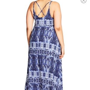 City Chic Dresses - Tie Dye Blues Maxi Dress City Chic Dresses - Tie Dye Blues Maxi Dress